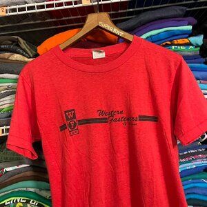 True vintage western fasteners / black and decker tools t shirt M